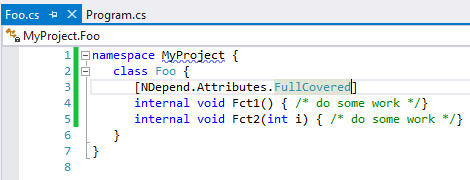 fullcoveredattribute to explicitly declare that a code element must be 100% covered by tests