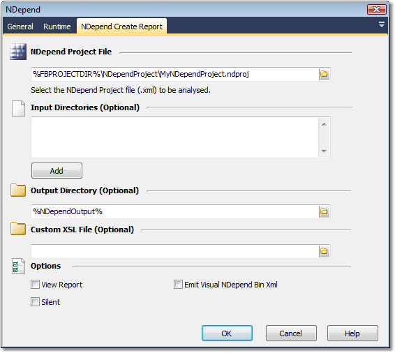 ndepend finalbuilder integration reference ndepend project file