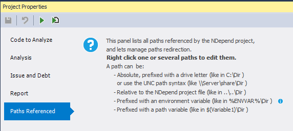 ndepend project paths referenced