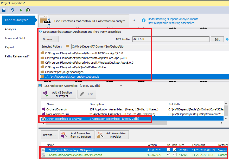 Referencing assemblies directly from the .ndproj
