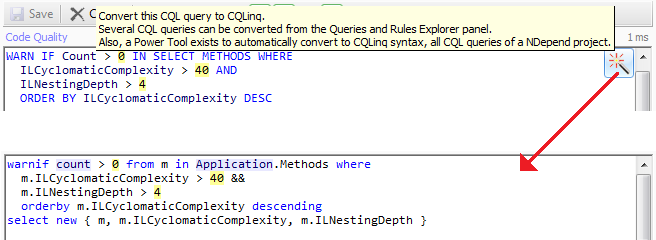 converting a cql query to a cqlinq query