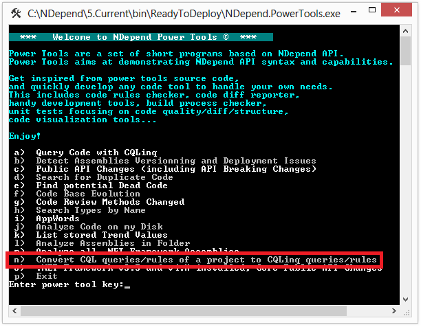 converting several cql queries to cqlinq with a ndepend power tool