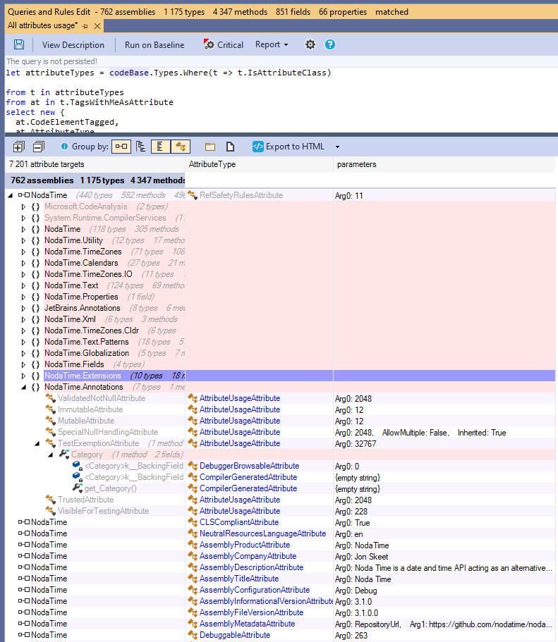 Listing all Attributes Tags