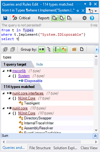 ndepend cqlinq csharp linq code query target