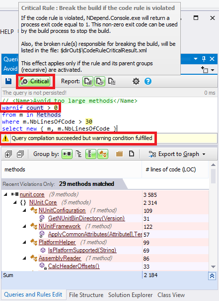 ndepend cqlinq csharp linq code rule