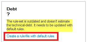 Create a rule file with default rules