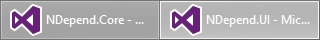Visual Studio in window taskbar