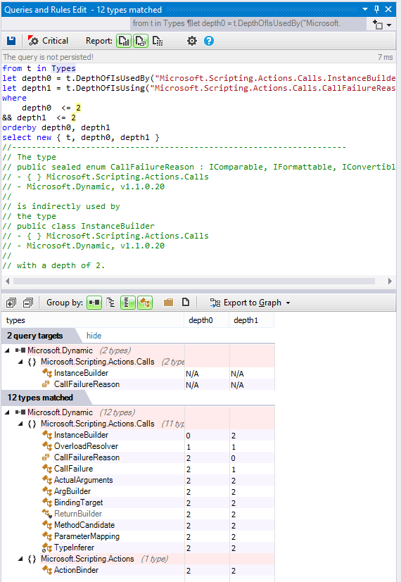 Code Query Edited to generate a path graph