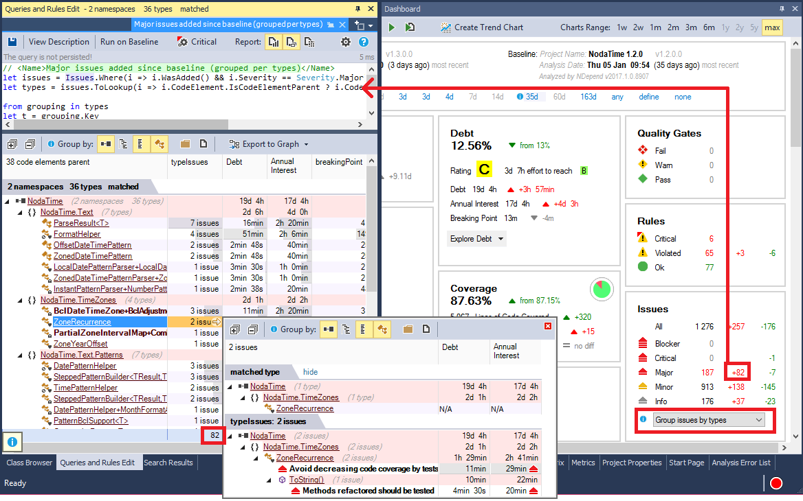 NDepend Issues Filtering