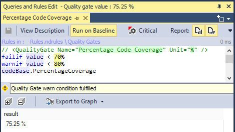 Quality Gate State on Baseline