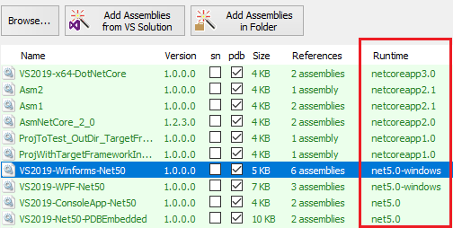 Resolution of Target Framework Name.