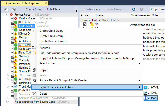 Exporting multiple query results