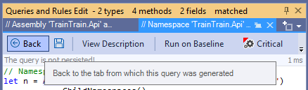 Back To Tab That Generated A Code Query